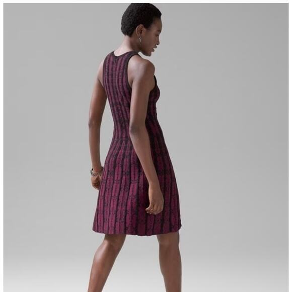 White House Black Market Womens Dress XS Python Scales Pinot Mini Knit Fall - Picture 9 of 9